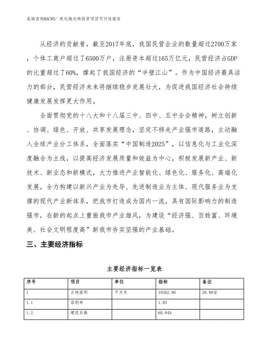 （项目申请）玻化抛光砖投资项目可行性报告_第5页