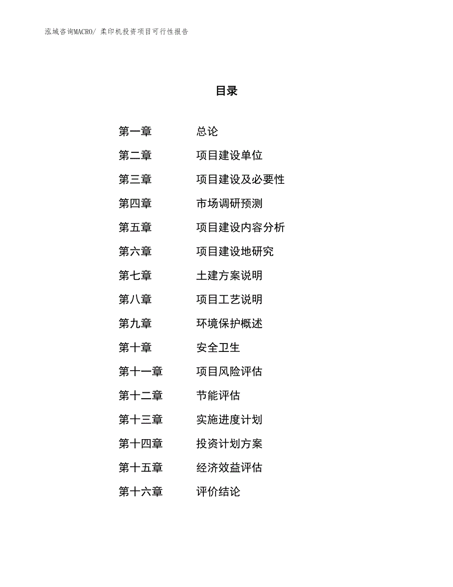 （项目申请）柔印机投资项目可行性报告_第1页