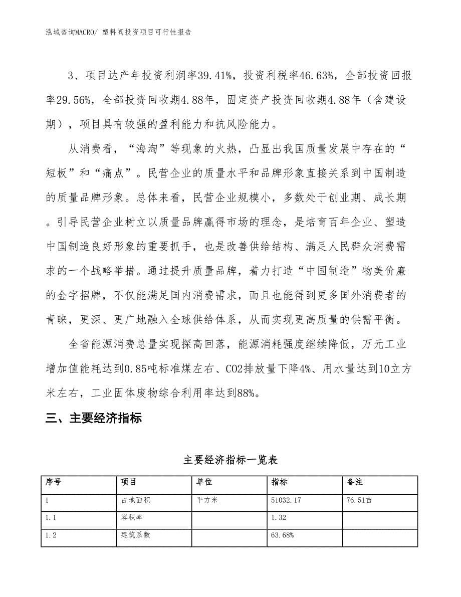 （项目申请）塑料阀投资项目可行性报告_第5页