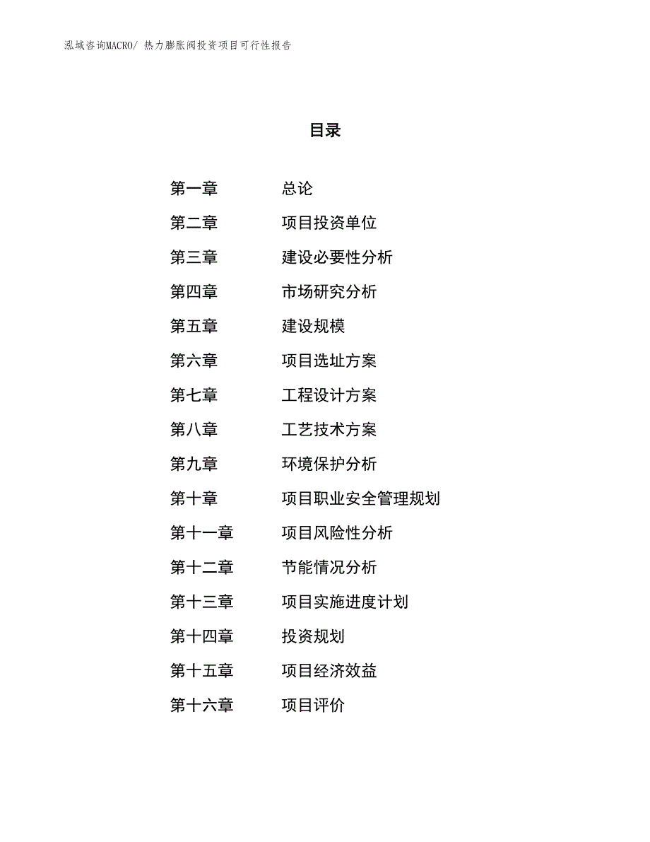 （项目申请）热力膨胀阀投资项目可行性报告_第1页