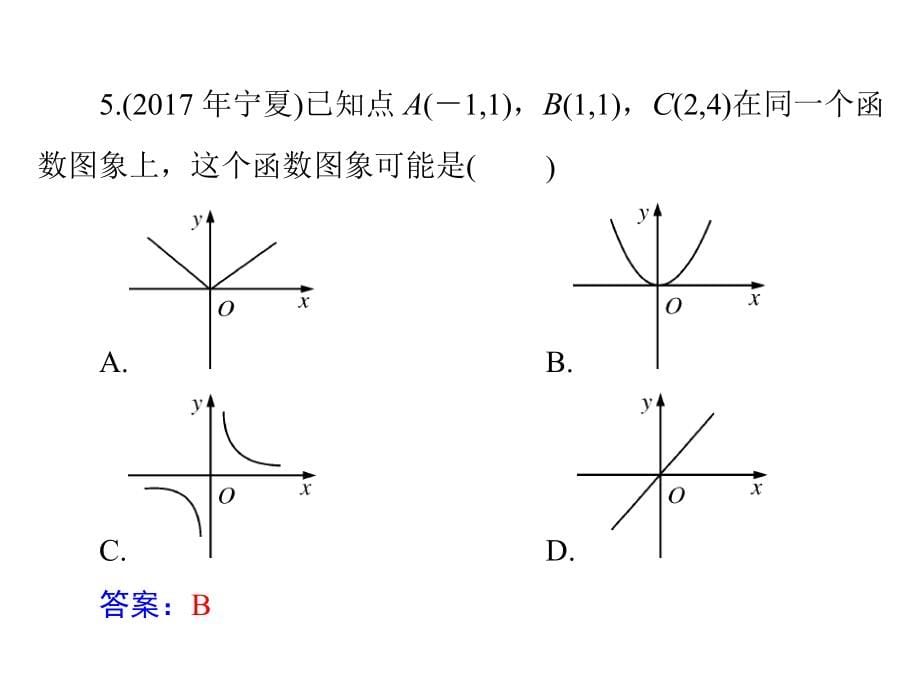 2019广东中考数学复习课件：第一部分 第三章 第4讲 二次函数_第5页