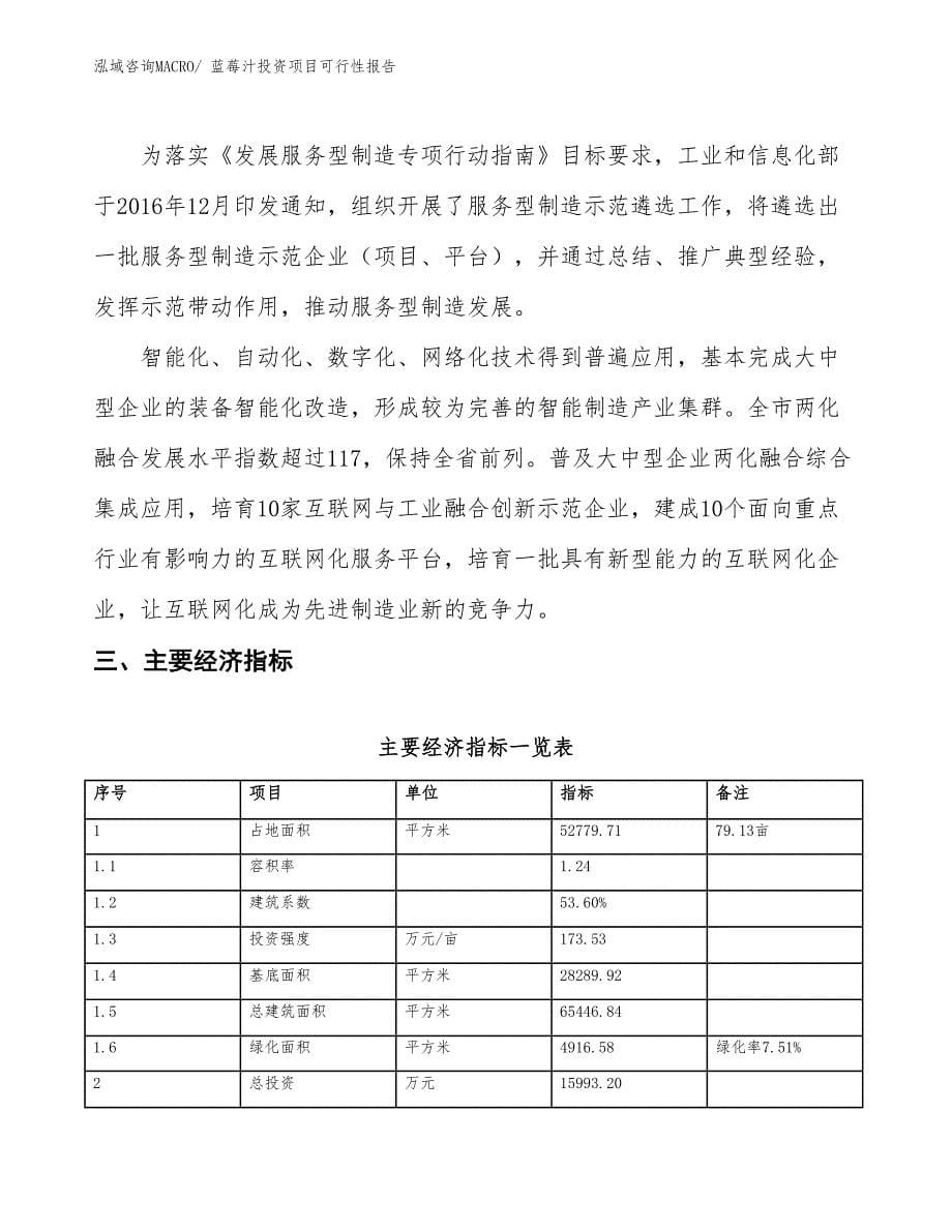 （项目申请）蓝莓汁投资项目可行性报告_第5页