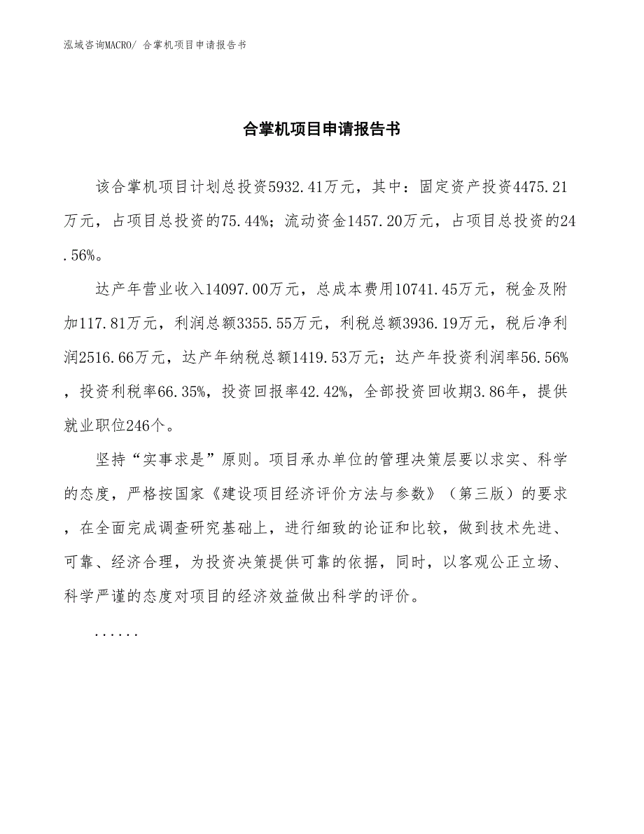 合掌机项目申请报告书_第2页