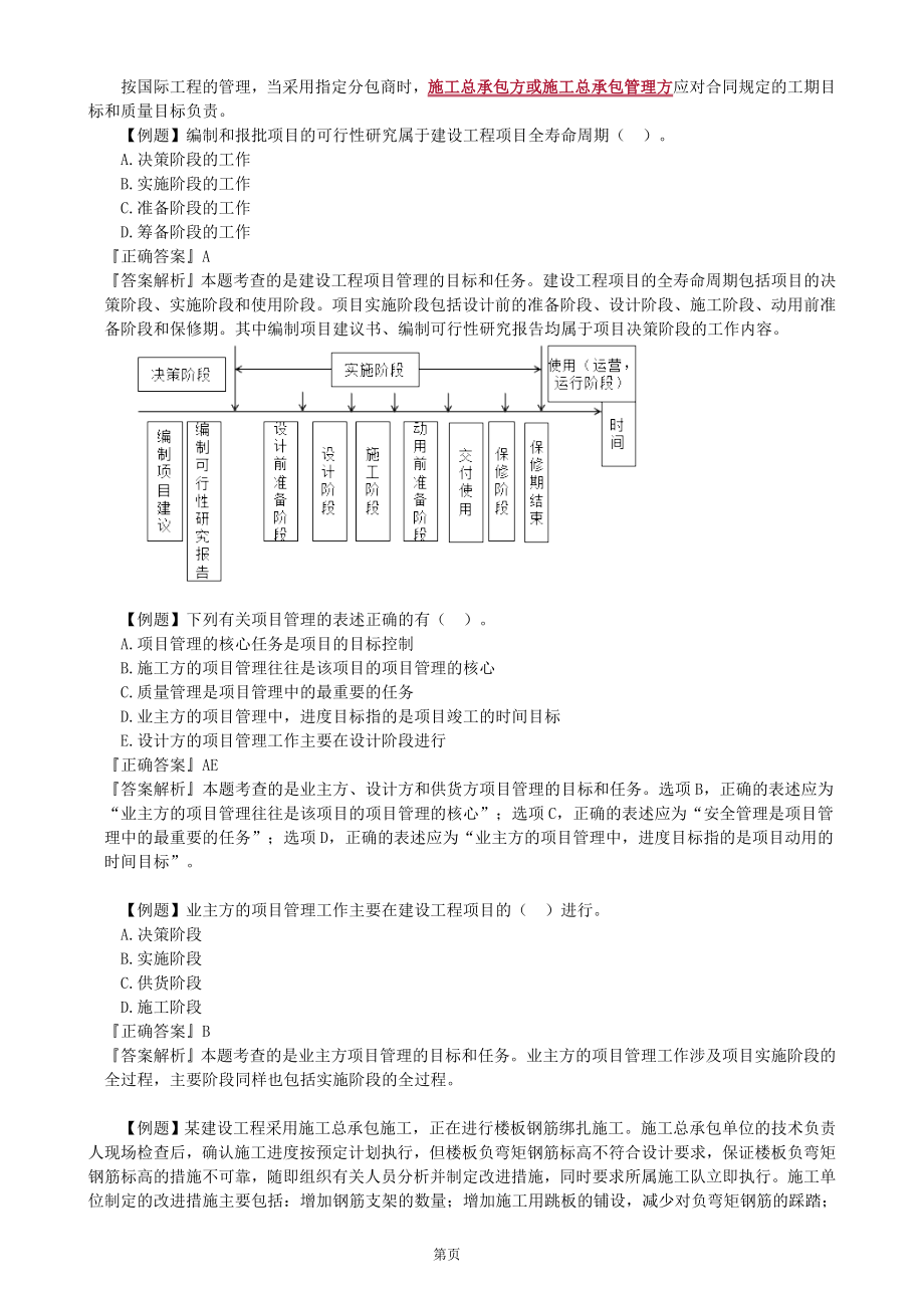 2018年一级建造师备考一建项目管理第一轮教材考点精讲重点知识总结全丰景春_第4页