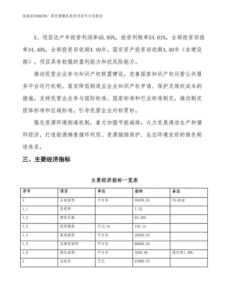 （项目申请）真空镀膜机投资项目可行性报告_第5页