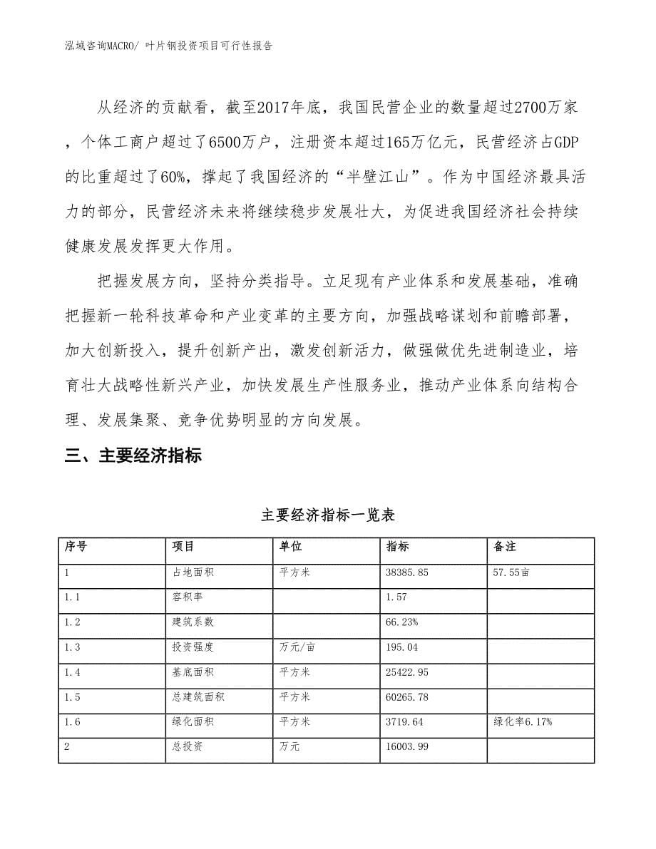 （项目申请）叶片钢投资项目可行性报告_第5页