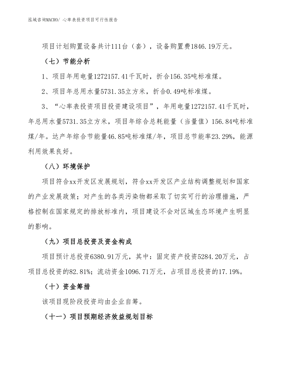 （项目申请）心率表投资项目可行性报告_第3页