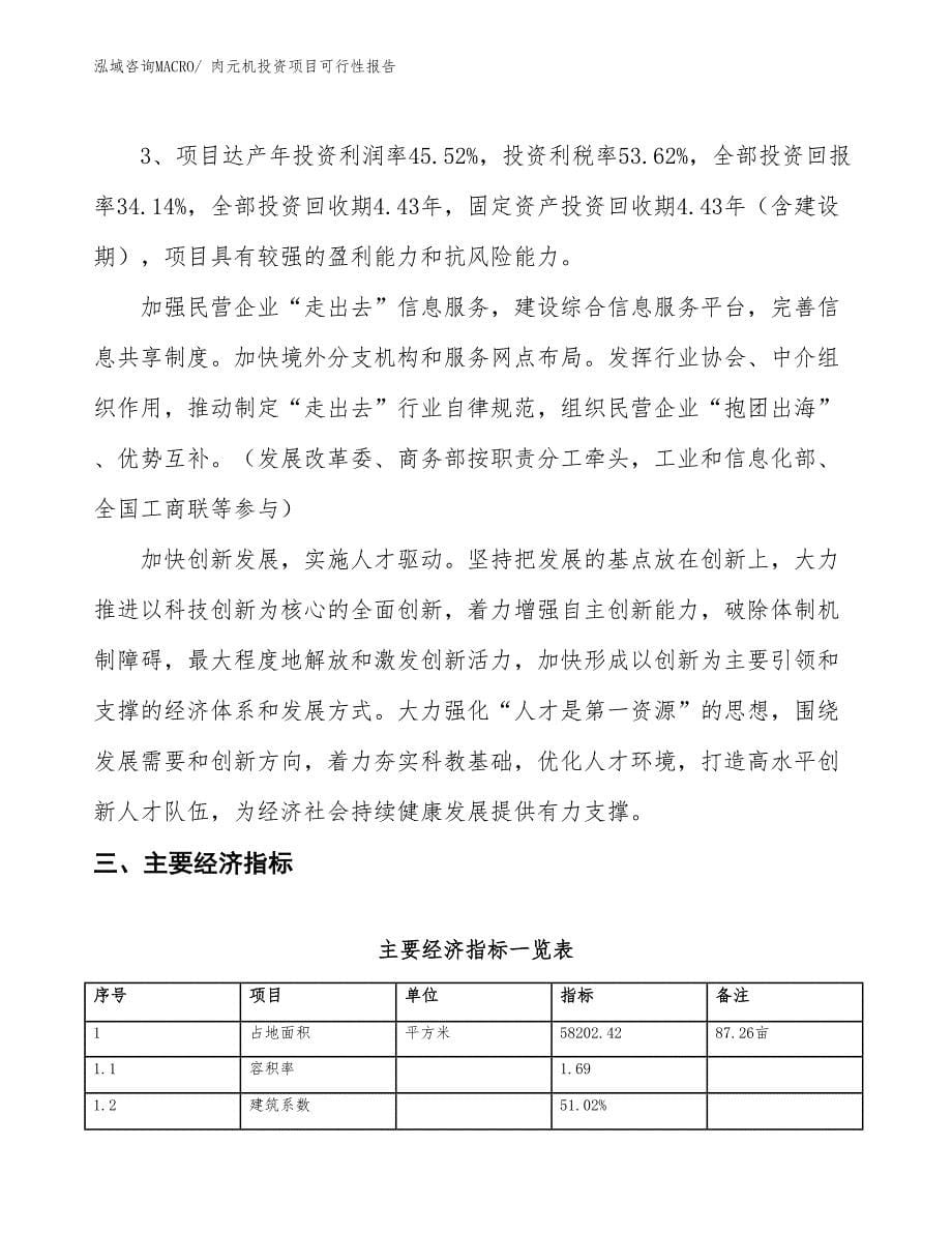 （项目申请）肉元机投资项目可行性报告_第5页