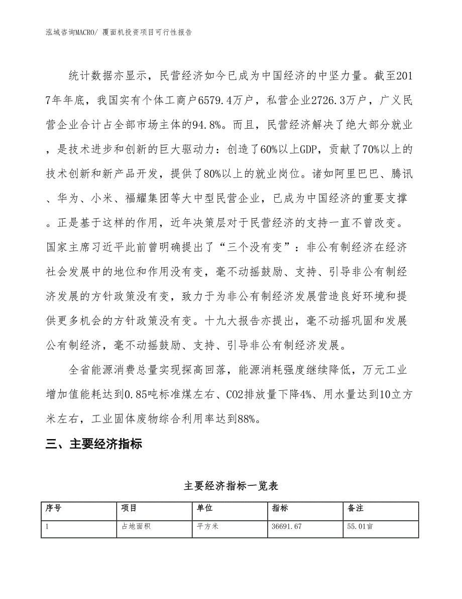 （项目申请）覆面机投资项目可行性报告_第5页