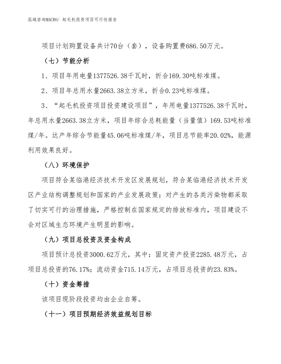 （项目申请）起毛机投资项目可行性报告_第3页