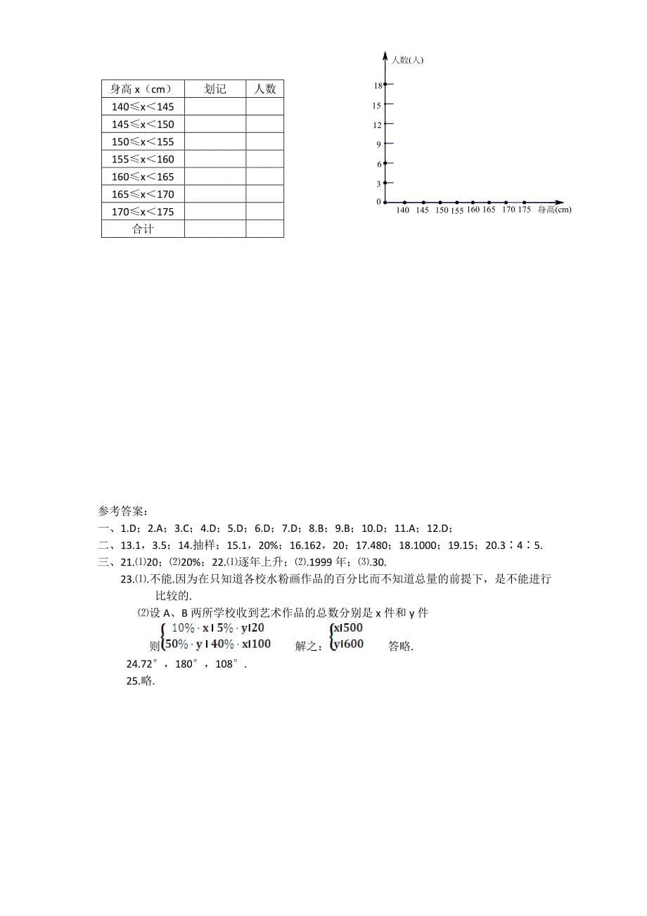 第10章 数据的收集、整理与描述 单元测试1（人教版七年级下）_第5页