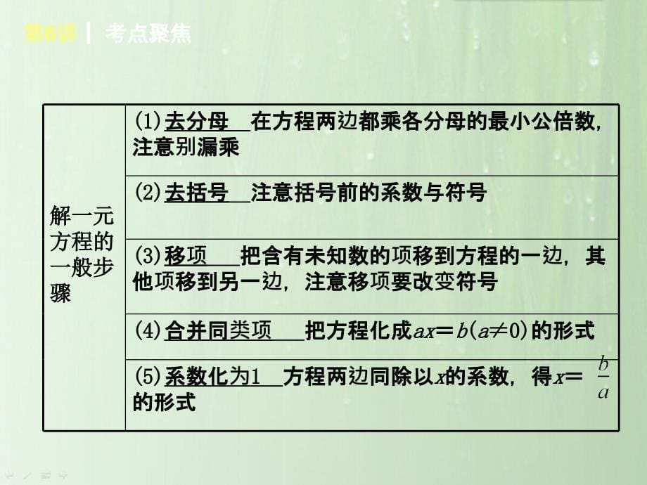 中考数学专题复习：一次方程（组）及其应用_第5页