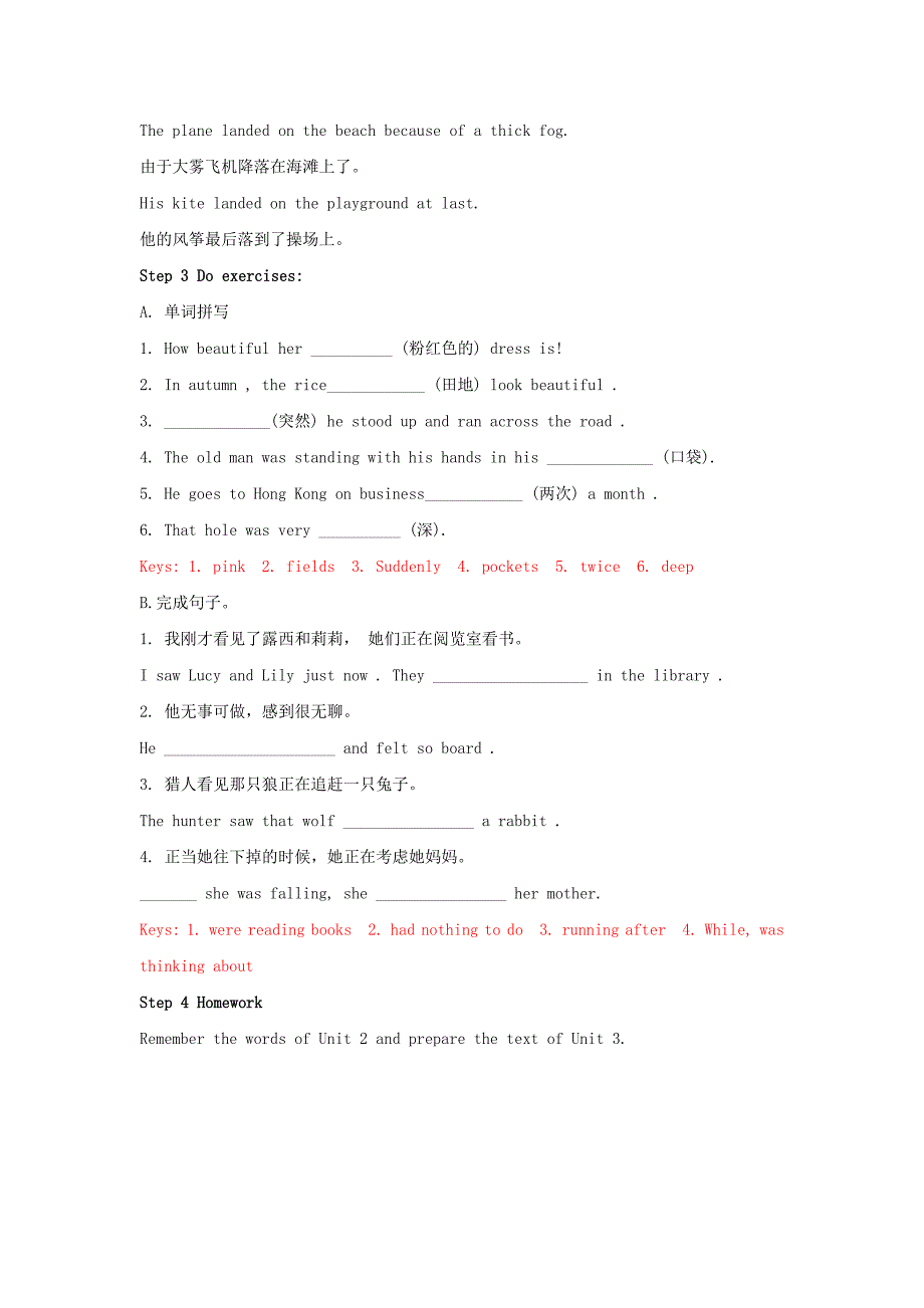 module 7 unit 2 she was thinking about her cat教案2 （新版）外研版八年级上_第4页