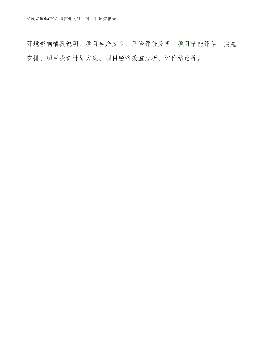 （批地）遥控开关项目可行性研究报告_第3页