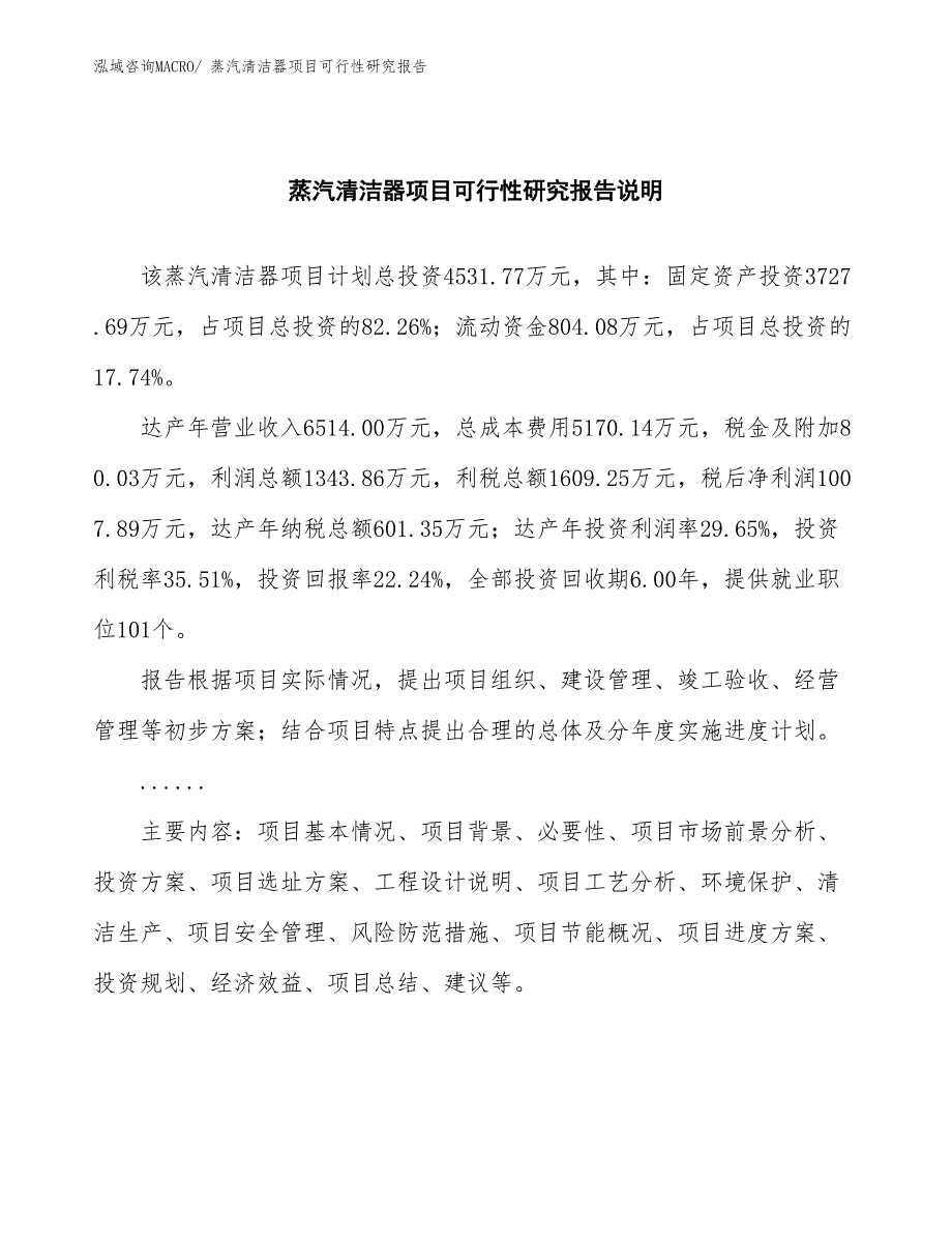 （批地）蒸汽清洁器项目可行性研究报告_第2页