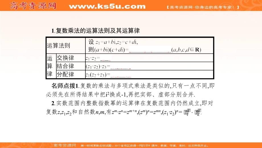 2019数学新设计人教a选修1-2课件：第三章 数系的扩充与复数的引入 3.2.2 _第3页