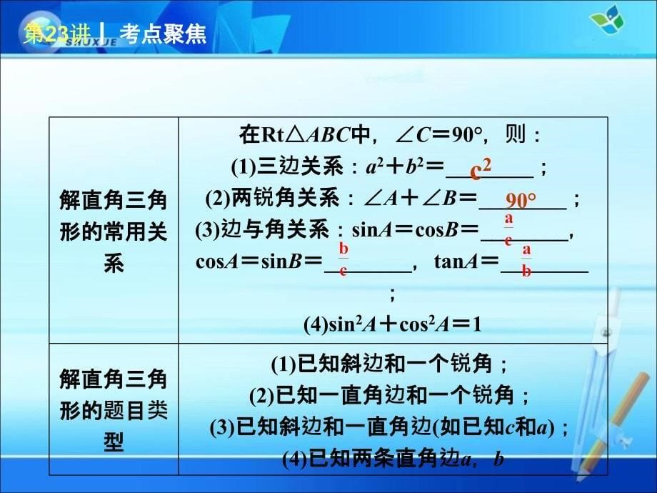 中考数学专题复习：锐角三角函数_第5页