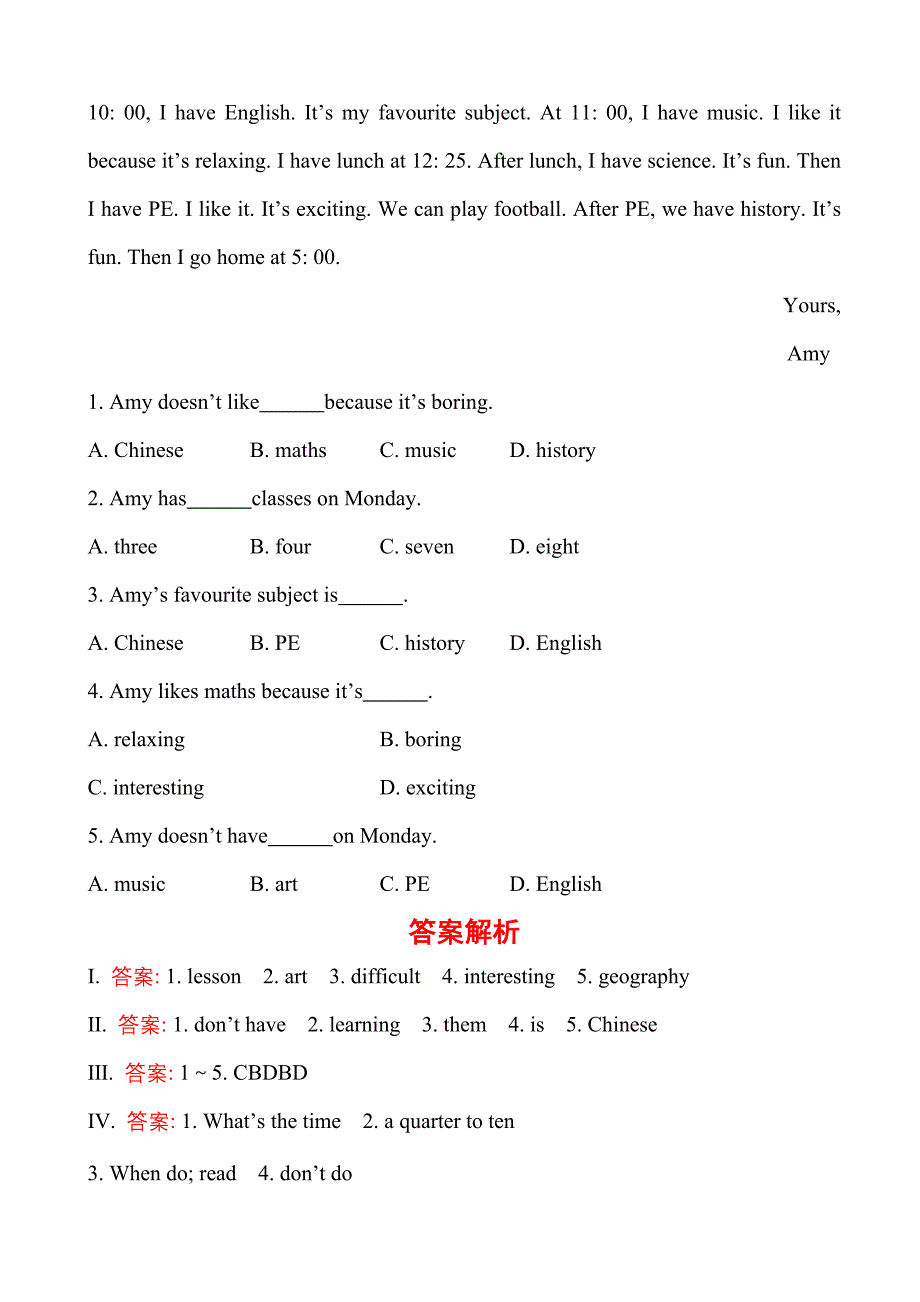 module 5 unit 1 每课一练（外研版七年级上册）_第4页