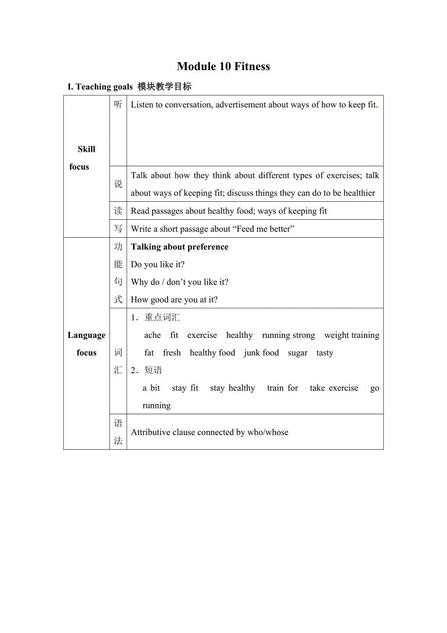 module5 教案10（外研版九年级上）_第1页