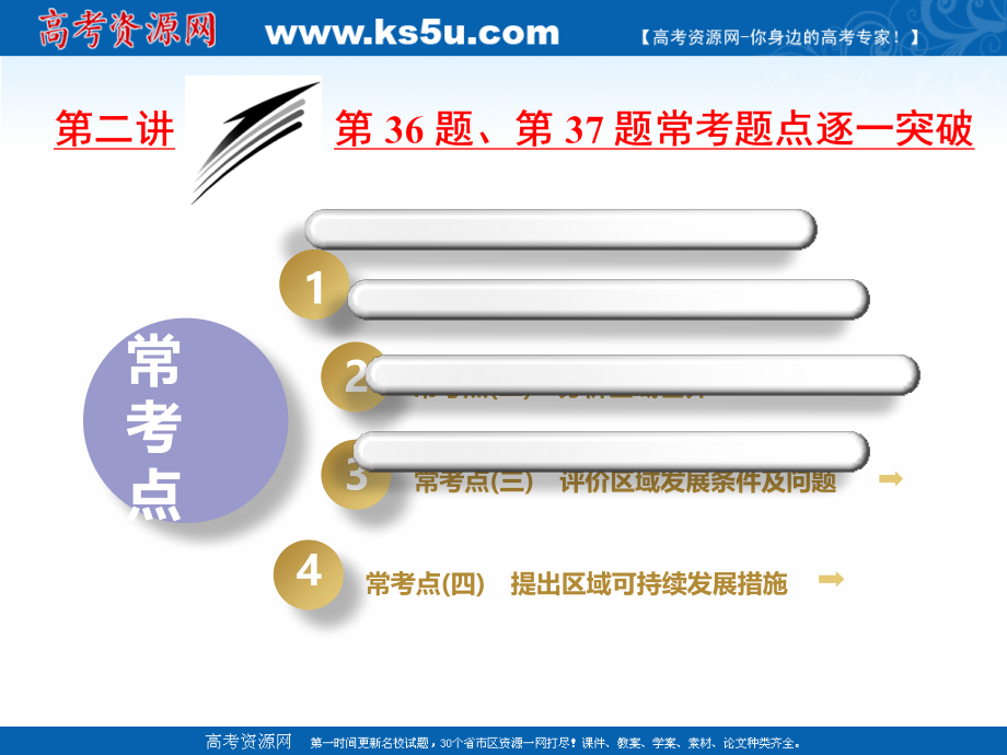 2019版二轮复习地理通用版课件：第二部分 第二讲 第36题、第37题常考题点逐一突破 _第1页