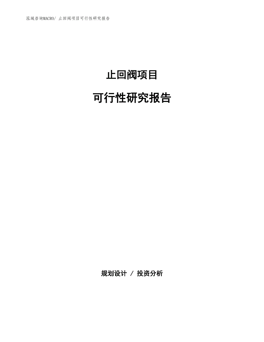 （批地）止回阀项目可行性研究报告_第1页