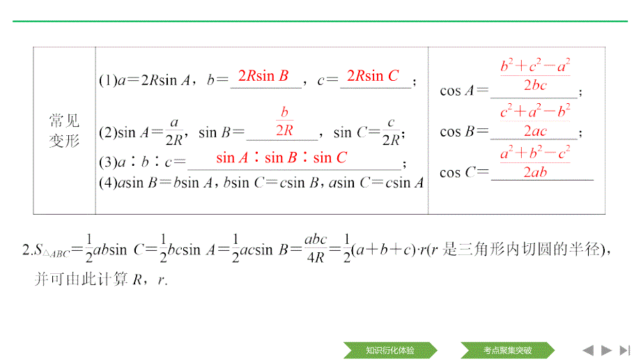 2020版数学（理）人教a版新设计大一轮课件：第四章 第6节 正弦定理和余弦定理 _第3页