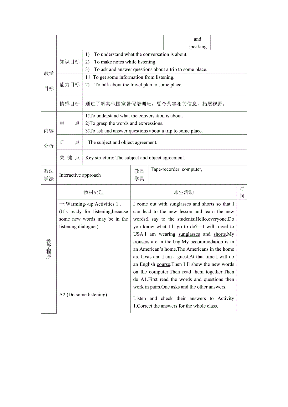 外研版九年级下英语module 2 教案1_第2页