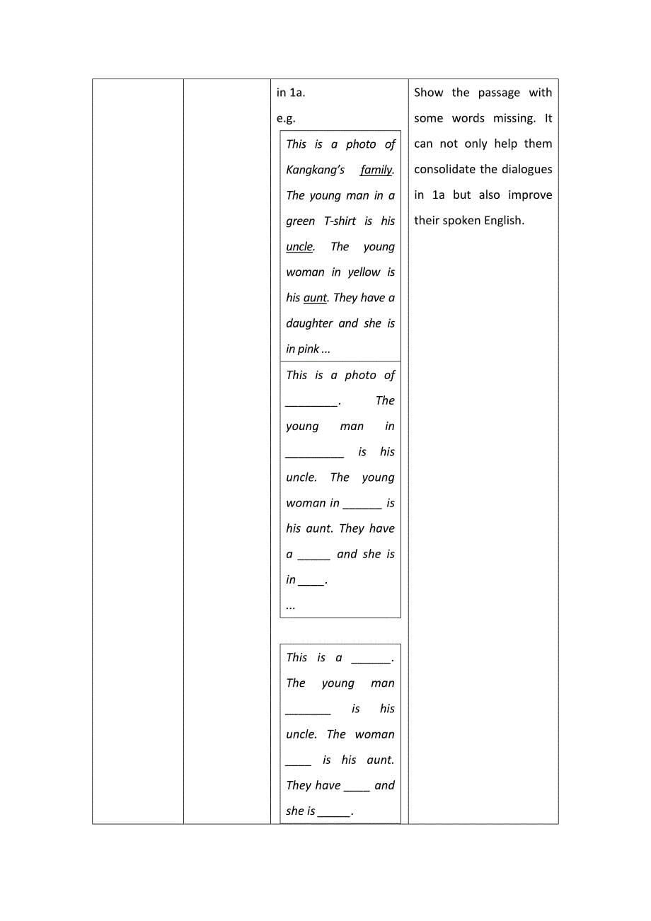 unit 3  topic 2  what does your mother do（sectionc） 教案 （仁爱版七年级上）_第5页