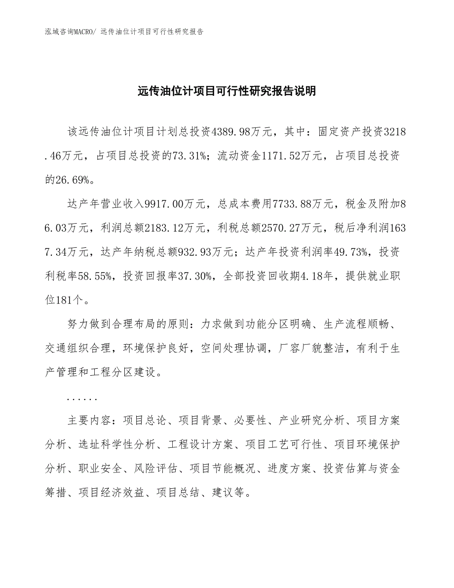 （批地）远传油位计项目可行性研究报告_第2页