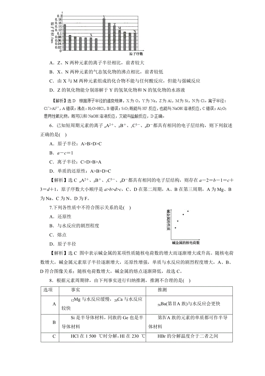 2019届高三化学二轮热点题型专练 专题5.2 元素周期律和元素周期表  word版含解析_第2页