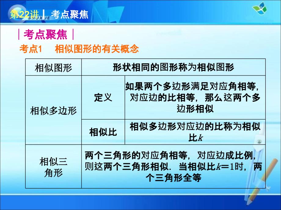 中考数学专题复习：相似三角形及其应用_第2页