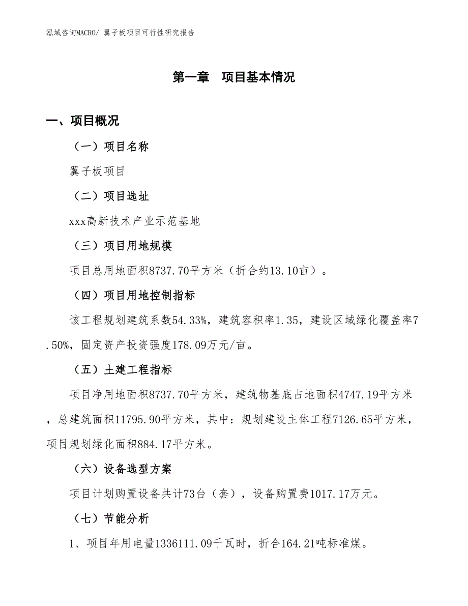 （批地）翼子板项目可行性研究报告_第4页