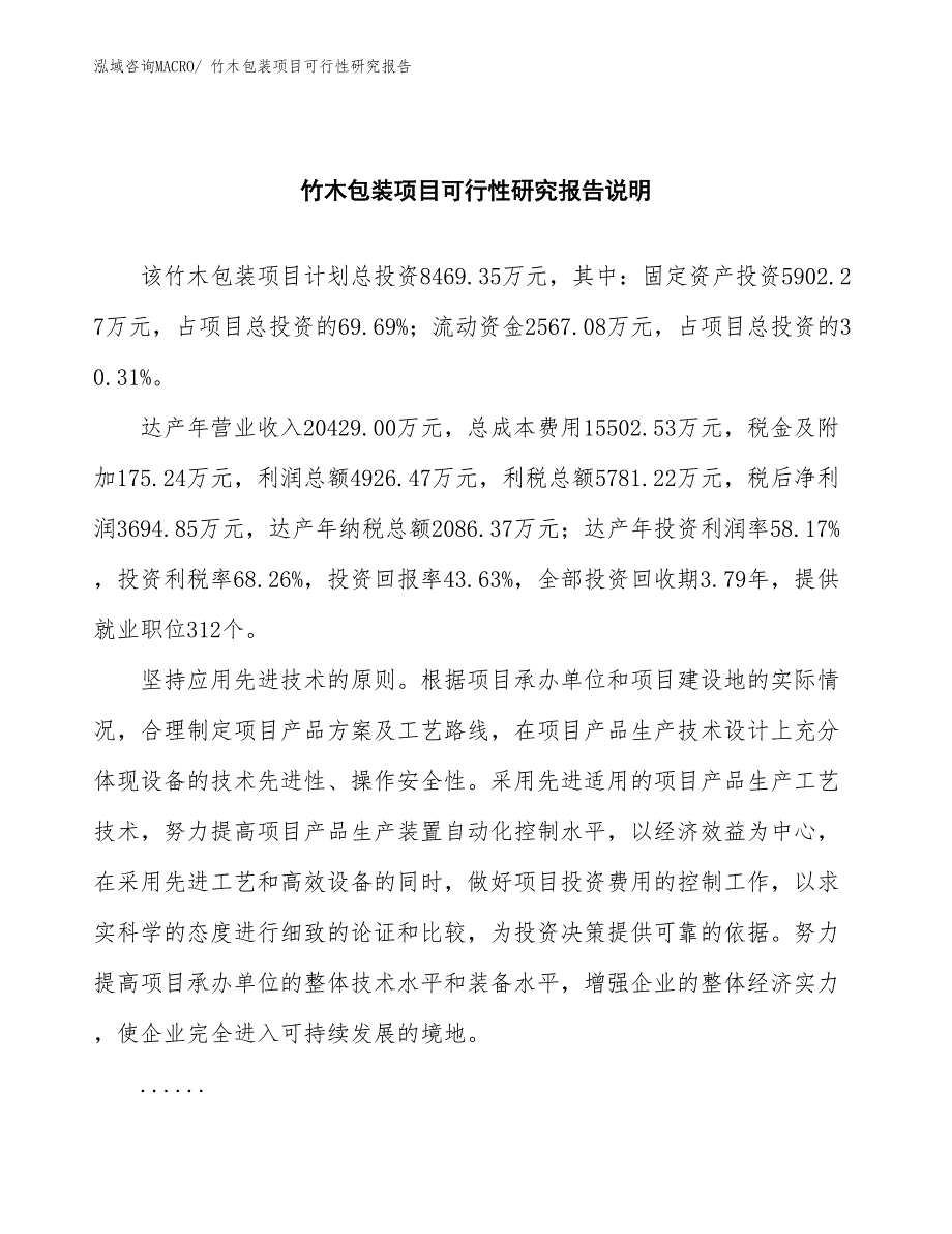 （批地）竹木包装项目可行性研究报告_第2页