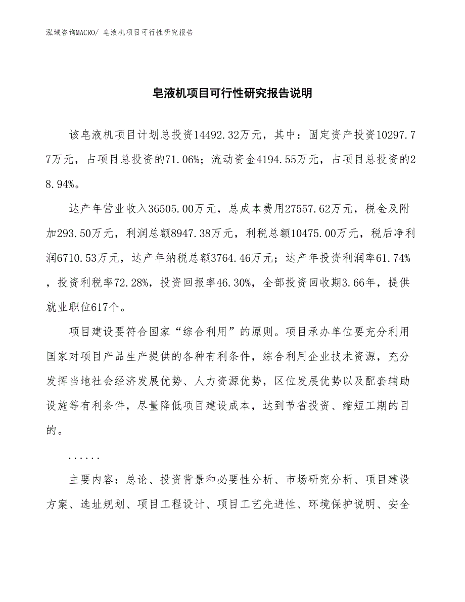 （批地）皂液机项目可行性研究报告_第2页