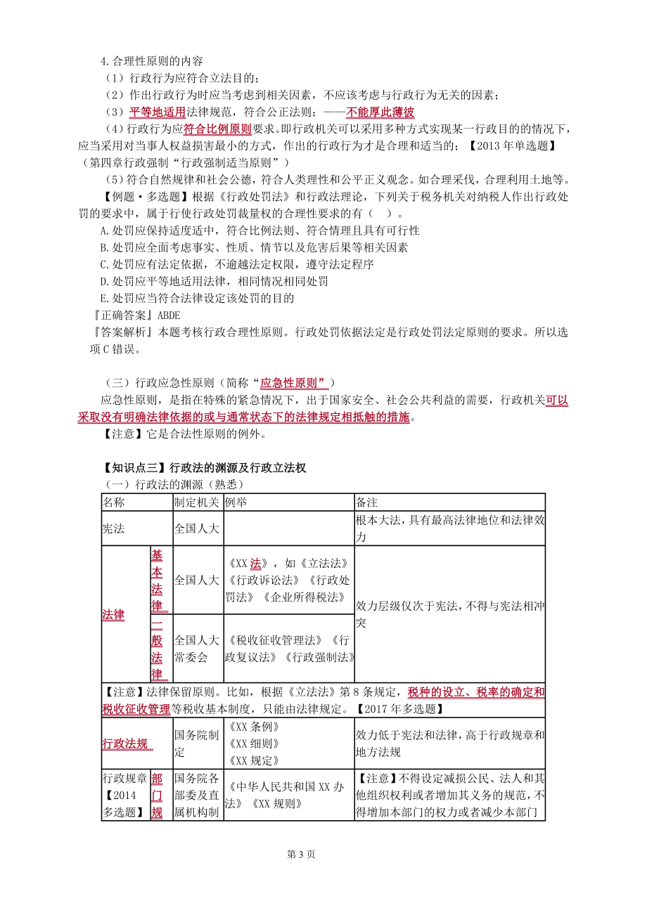 2018年注册税务师学习税收相关法律第二轮考点知识总结重点强化标注全_第3页