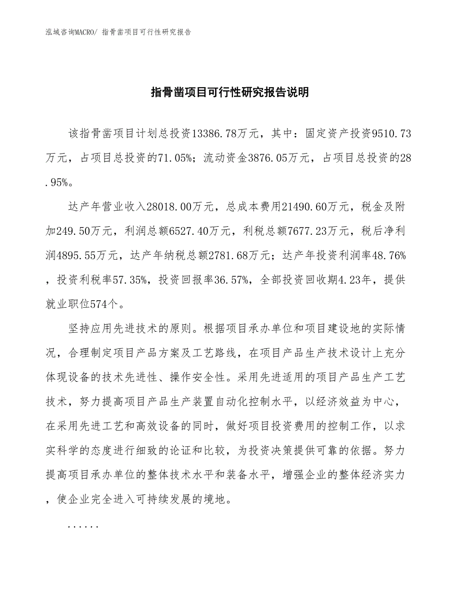 （批地）指骨凿项目可行性研究报告_第2页