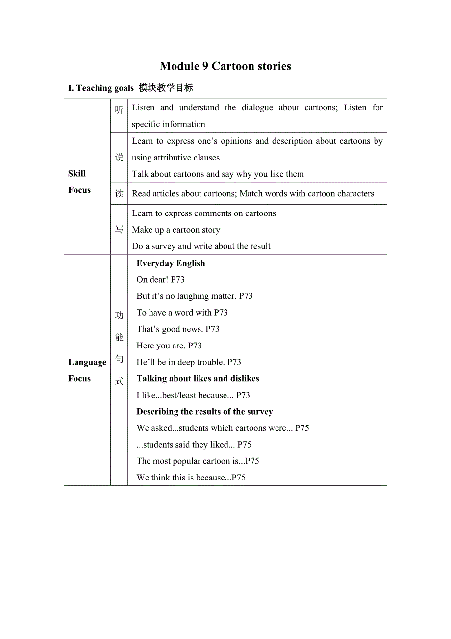 module9 教案2（外研版九年级上）_第1页