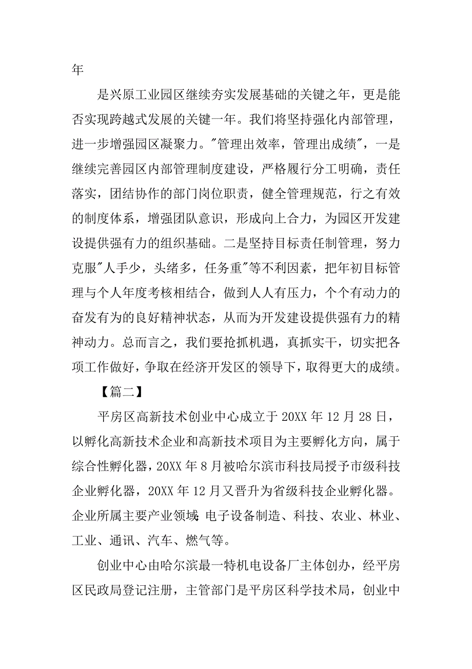 园区年度工作总结500字_第4页