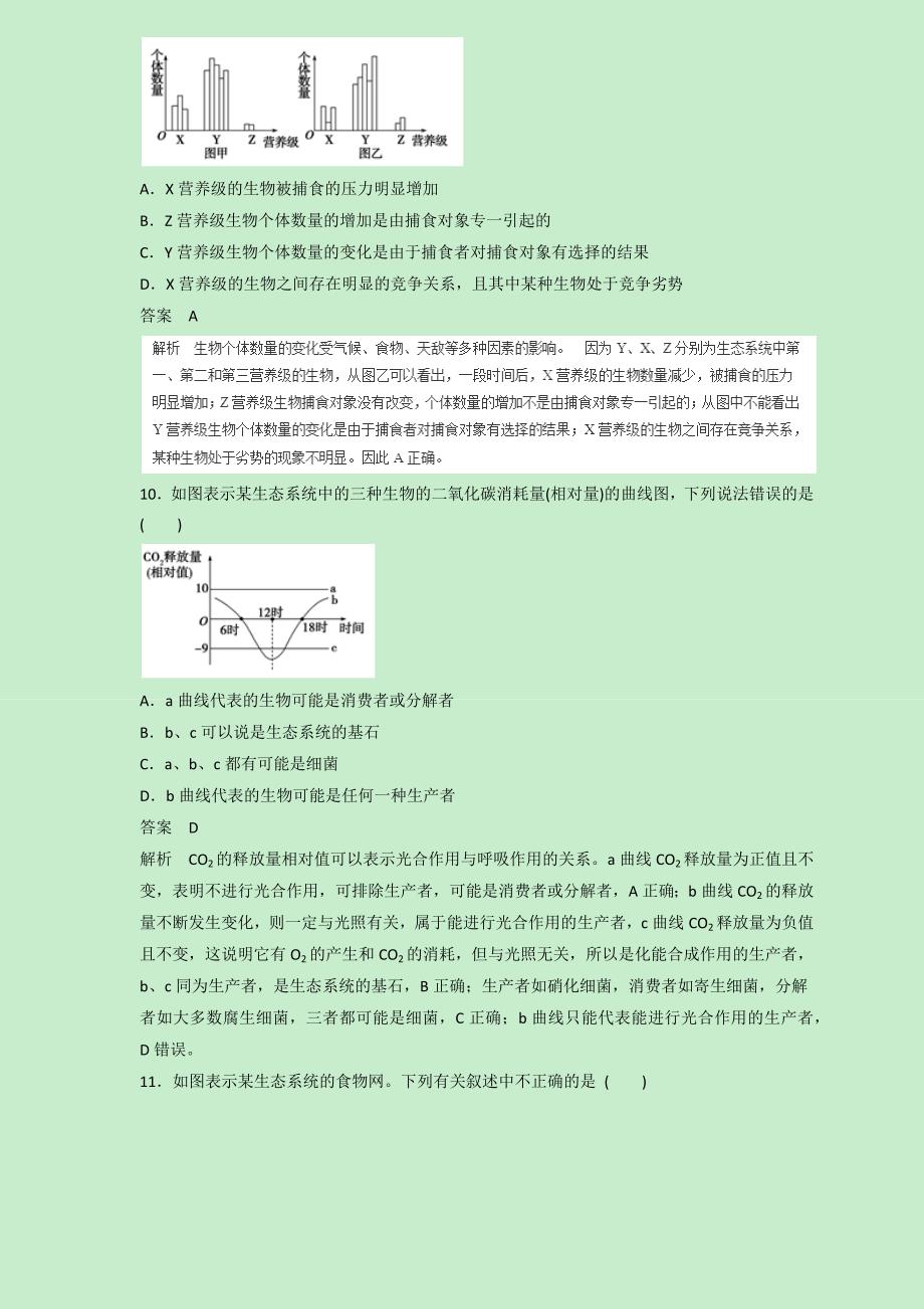 2019届高三生物二轮热点题型专练 专题33 生态系统的结构集合  word版含解析_第4页