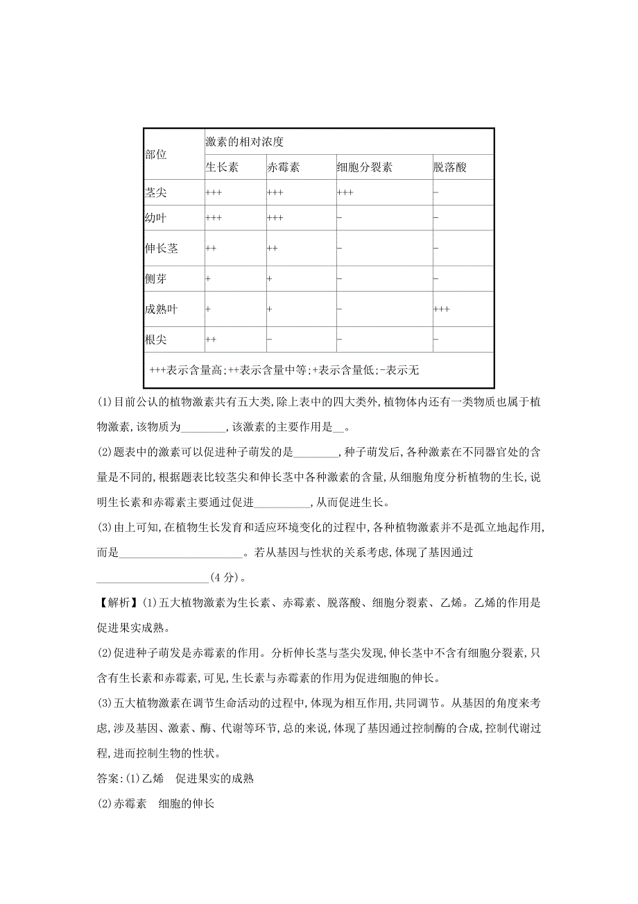 2019届高三人教版生物二轮大题优练（3）  word版含解析_第4页