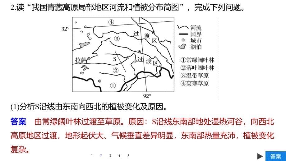 2020版地理新导学大一轮鲁教版（江苏专用）课件：第三册 第一单元 区域地理环境与人类活动 专项突破练7 _第5页