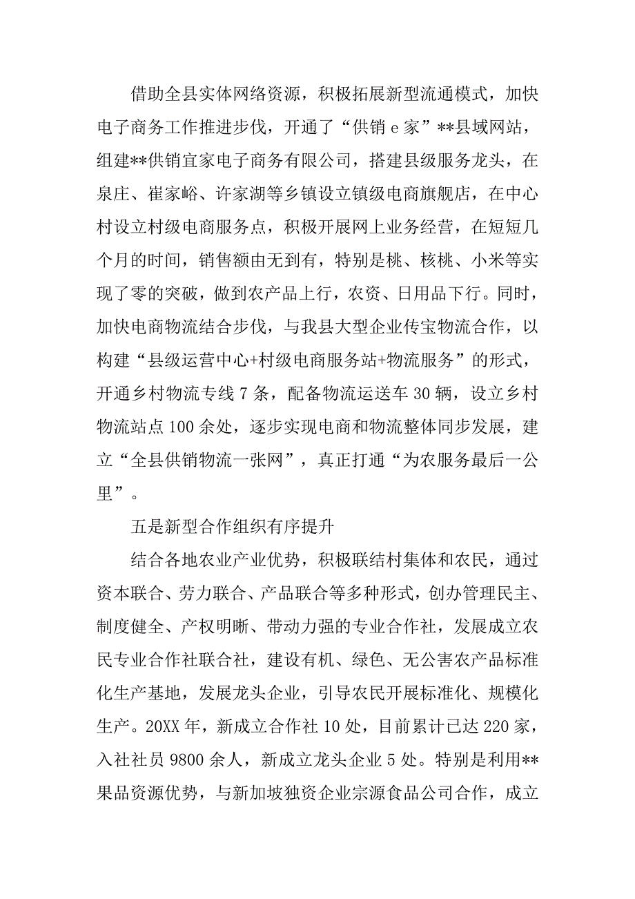 县供销社20xx年工作总结及xx年工作打算_第3页