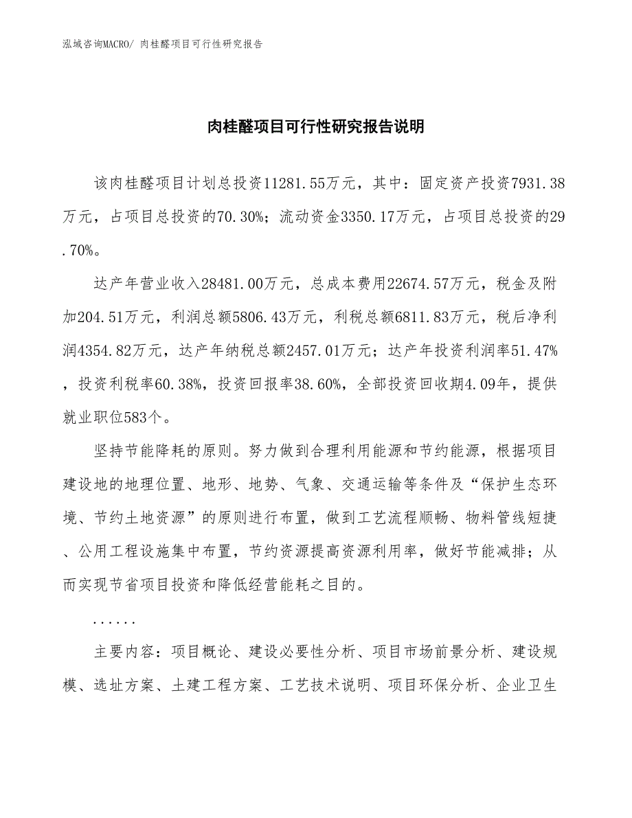 （批地）肉桂醛项目可行性研究报告_第2页