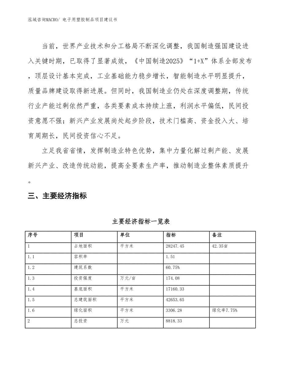 （立项审批）电子用塑胶制品项目建议书_第5页