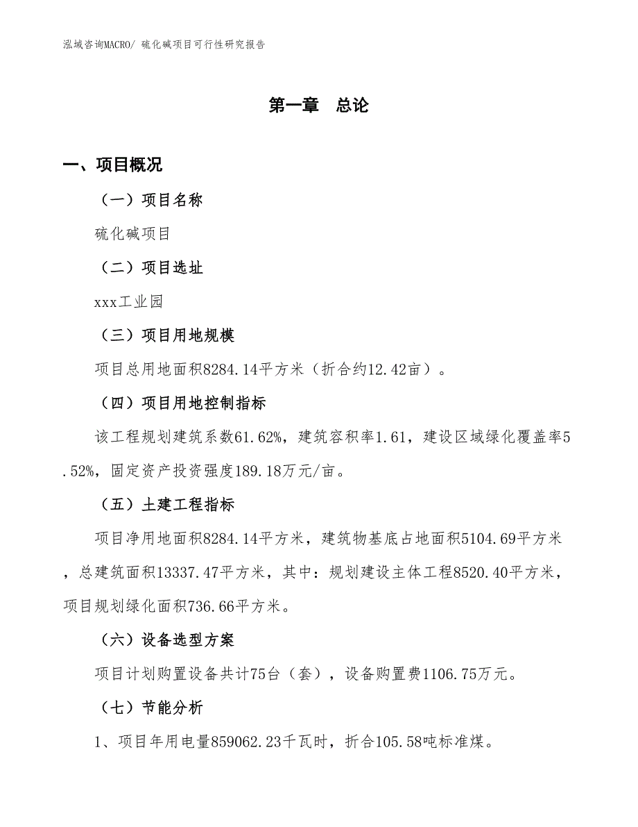 （批地）硫化碱项目可行性研究报告_第4页