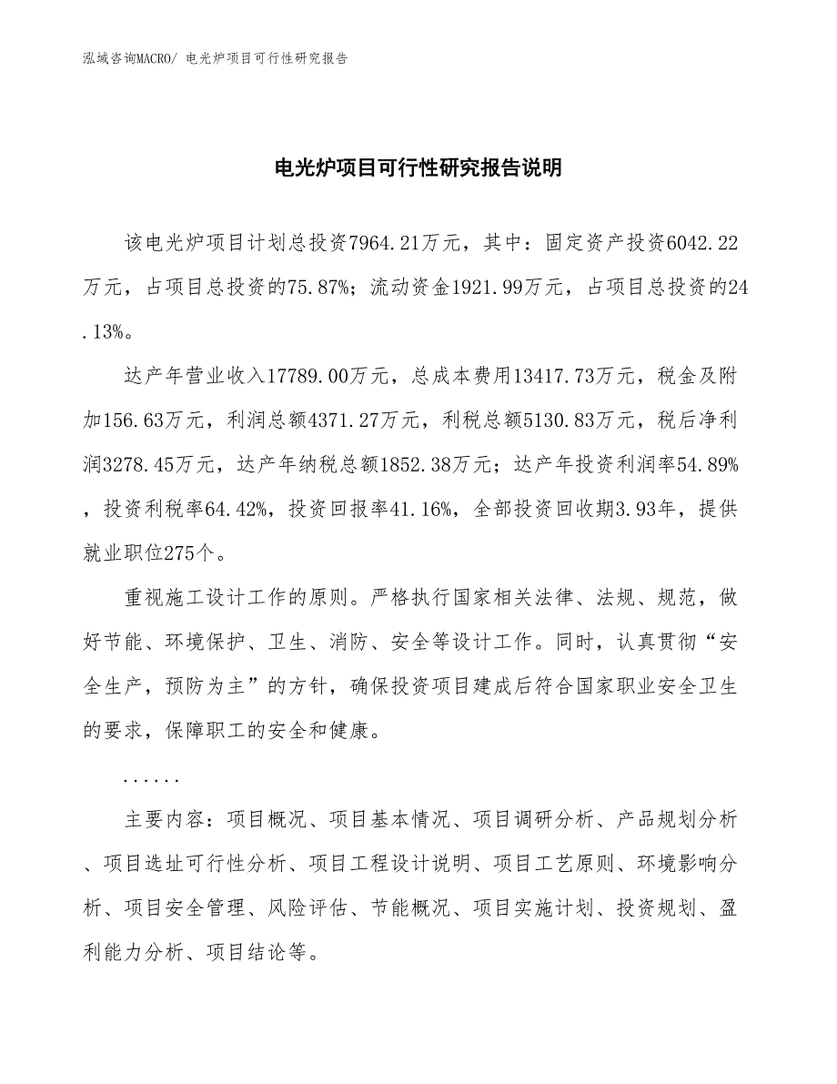 （批地）电光炉项目可行性研究报告_第2页