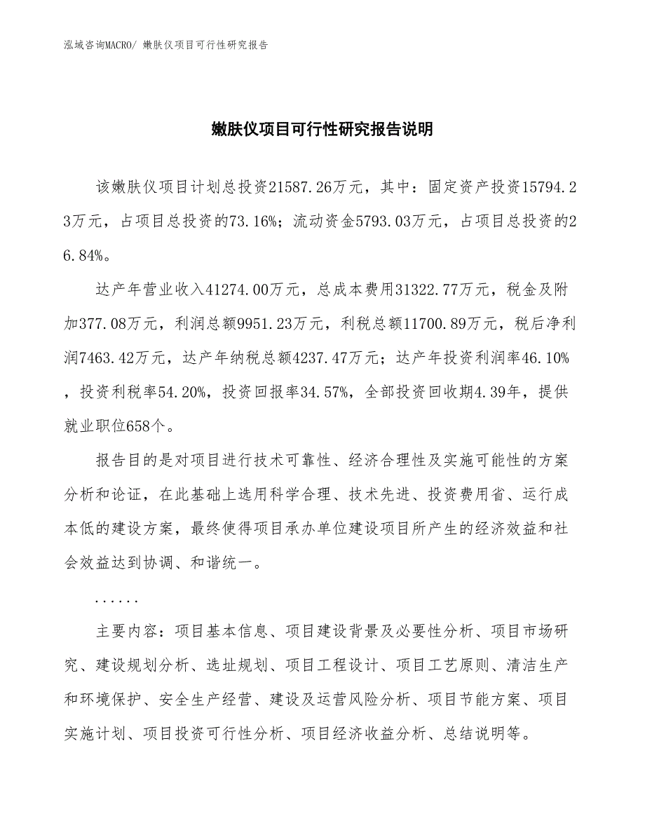 （批地）嫩肤仪项目可行性研究报告_第2页