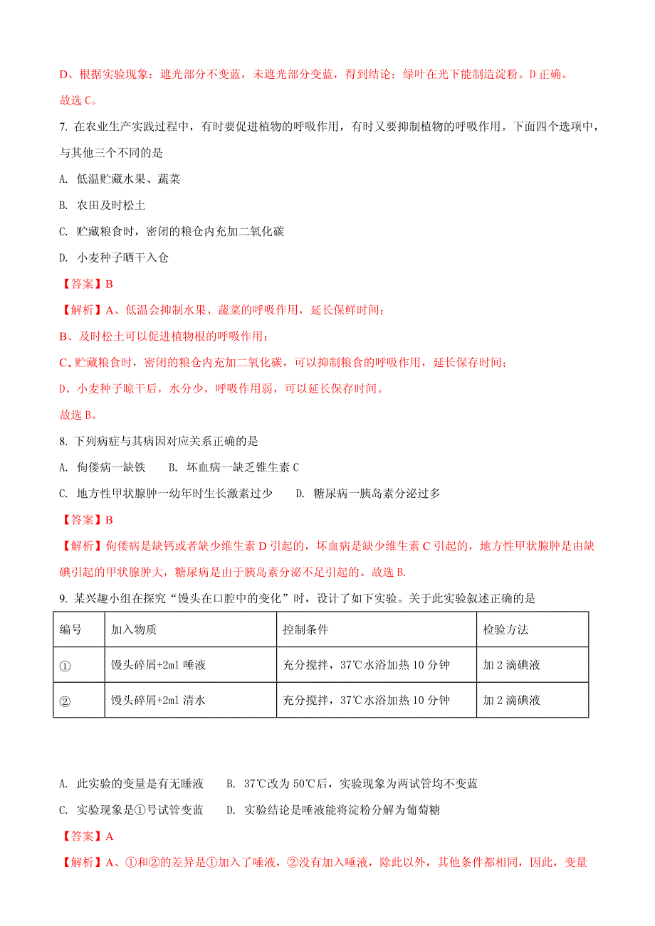 2018年山东省临沂市中考生物试题含详解详析_第4页