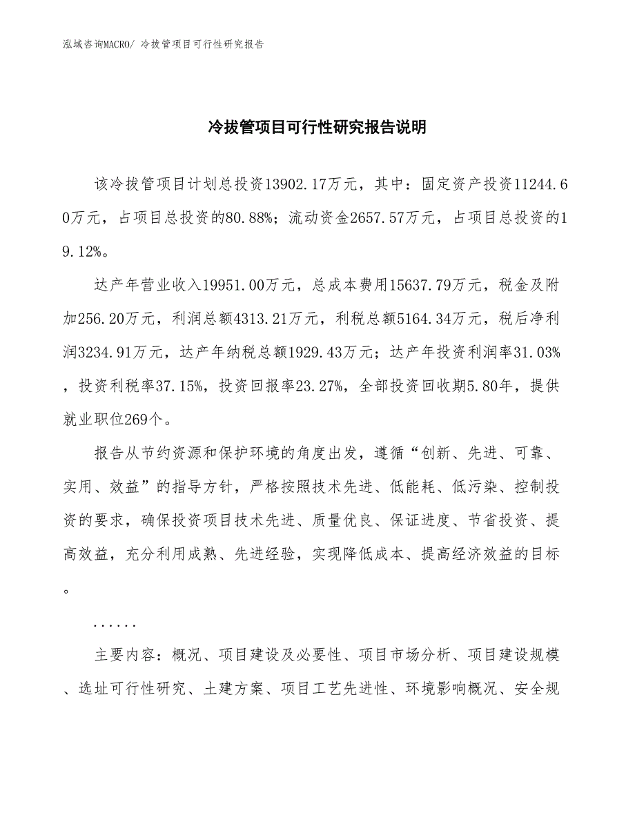 （批地）冷拔管项目可行性研究报告_第2页