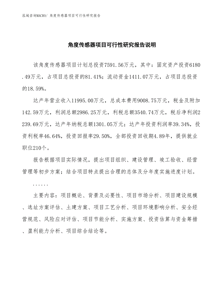 （批地）角度传感器项目可行性研究报告_第2页